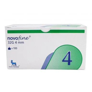 Novofine Инсулинови игли ланцети 32G 4 мм х100 броя Novo Nordick