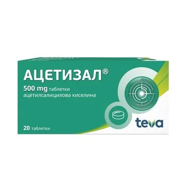Ацетизал 500 мг x20 таблетки Teva