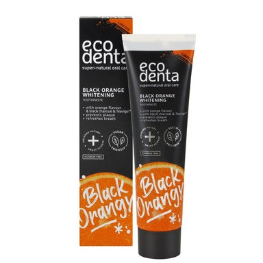 Ecodenta Expert Черна избелваща паста за зъби с аромат на портокал х100 мл