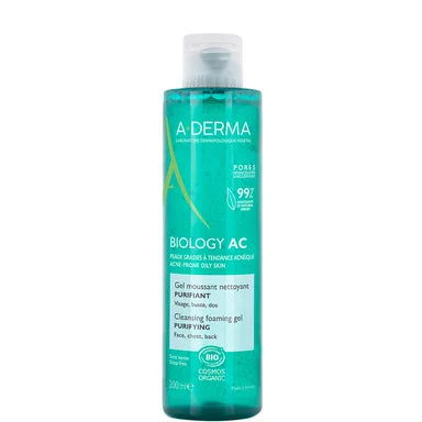 A-Derma Biology AC Почистващ гел за мазна и склонна към акне кожа х200 мл