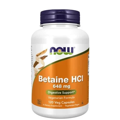 Бетаин HCL 648 мг х120 капсули Now Foods