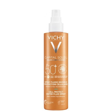 Vichy Capital Soleil Cell Protect Слънцезащитен флуиден спрей SPF50+ х200 мл