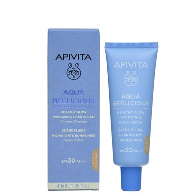 Apivita Aqua Beelicious Тониран хидратиращ озаряващ флуид SPF30 х40 мл