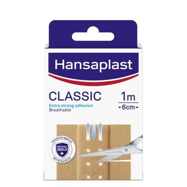Hansaplast Classic Пластири 6 см x1 м