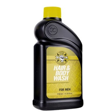 Bath and Body Душ гел шампоан за мъже във форма на моторно масло жълт цвят х350 мл