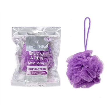 Мрежеста гъба за баня с антибактериално действие лилав цвят
