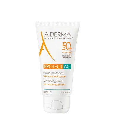 A-Derma Protect AC Слънцезащитен матиращ флуид SPF50+ x40 мл