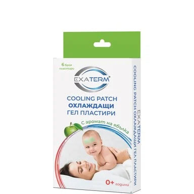 Exaterm Cooling Patch Охлаждащи гел пластири с аромат на ябълка х6 броя Aro Life