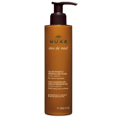 Nuxe Reve de miel Почистващ и дегримиращ гел за лице за суха и за чувствителна кожа x200 мл