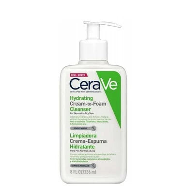 CeraVe Хидратираща измивна крем-пяна за лице и тяло за нормална и суха кожа х236 мл