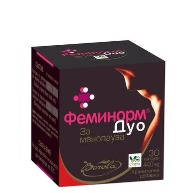 Феминорм Дуо за облекчаване симптомите на менопауза х30 капсули Borola