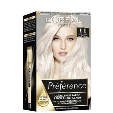 Loreal Preference Боя за коса-изсветлител 11.11 ултра светло кристално русо