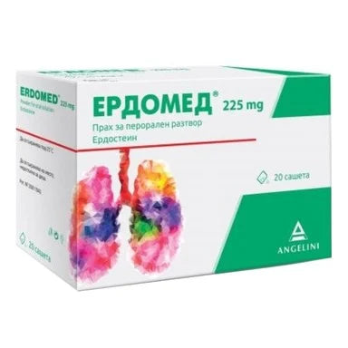 Ердомед при суха и продуктивна кашлица 225 мг х20 сашета Angelini Pharma