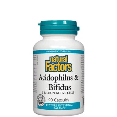 Ацидофилус Бифидус за стомашно-чревния тракт х90 капсули Natural Factors