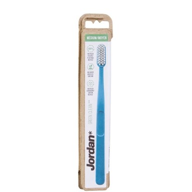 Jordan Green Clean Medium Четка за зъби от рециклирана пластмаса