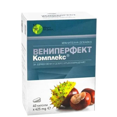 Вениперфект 425 мг Комплекс за здрави вени и добро кръвообращение x40 капсули Мирта Медикус