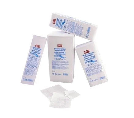 Нестерилни марлени компреси 10/10 см 12 дипли х100 броя Medica