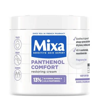 Mixa Panthenol Comfort Възстановяващ крем с пантенол за суха и атопична кожа х400 мл
