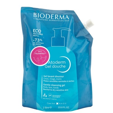 Bioderma Atoderm Успокояващ душ гел за нормална и суха кожа 1 л