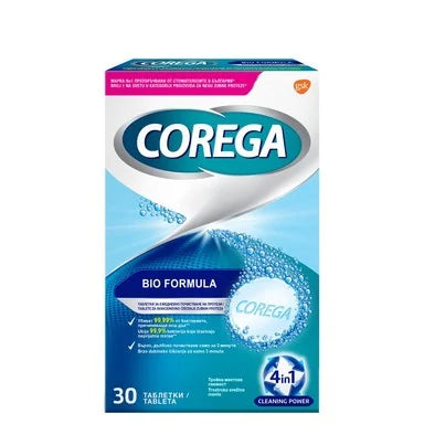 Corega Био Формула почистващи таблетки за зъбни протези х30 бр GlaxoSmithKline