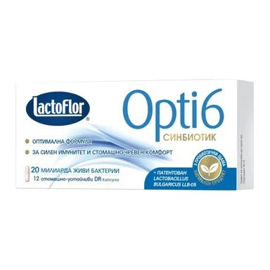 LactoFlor Opti 6 Синбиотик х12 капсули
