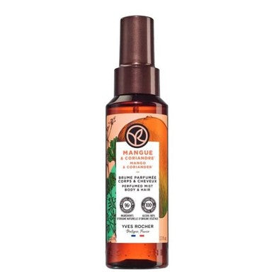 Yves Rocher Bain Nature Мист за тяло и коса с аромат на малина и мента х100 мл