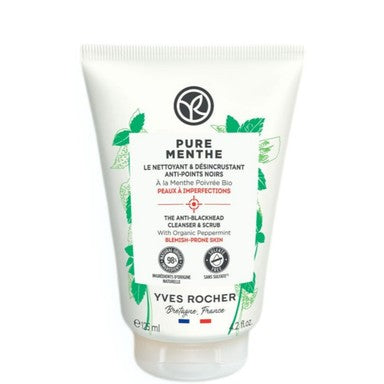 Yves Rocher Pure Menthe Почистващ 3в1 скраб против черни точки х125 мл