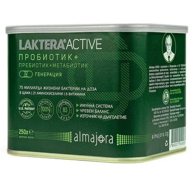 Laktera Active Пробиотик + прeбиотик + метабиотик + психобиотик х250 г