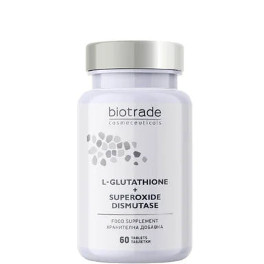 Л-Глутатион + Супероксид Дисмутаза за детоксикация на организма х60 таблетки Biotrade