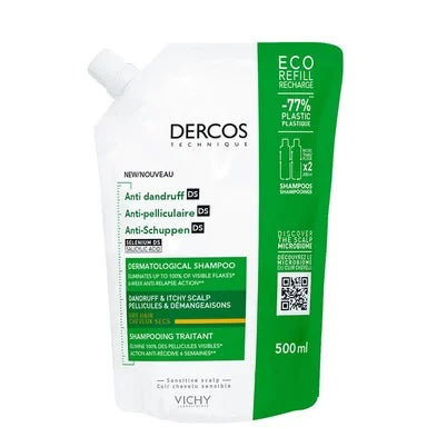 Vichy Dercos DS Шампоан против пърхот за сух скалп пълнител x500 мл