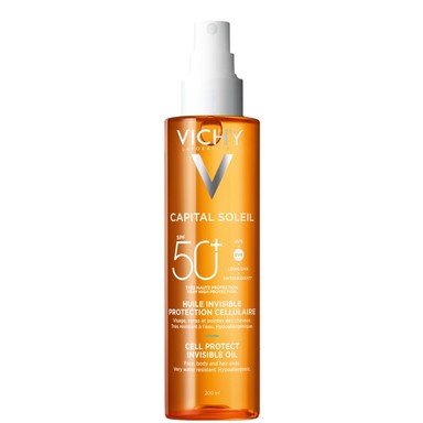 Vichy Capital Soleil Cell Protect Защитно масло за лице тяло и краищата на косата SPF50+ х200 мл