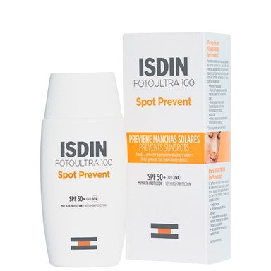 ISDIN FotoUltra 100 Spot Prevent Слънцезащитен флуид за лице против пигментни петна SPF50+ х50 мл