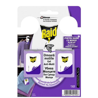 Raid Гел срещу молци лавандула x2 броя