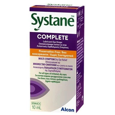 Systane Complete Овлажняващи капки за очи без консерванти х10 мл Alcon