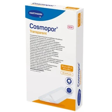 Hartmann Cosmopor Transparent Прозрачна превръзка за постоперативно лечение на малки рани 10/20 см x25 броя