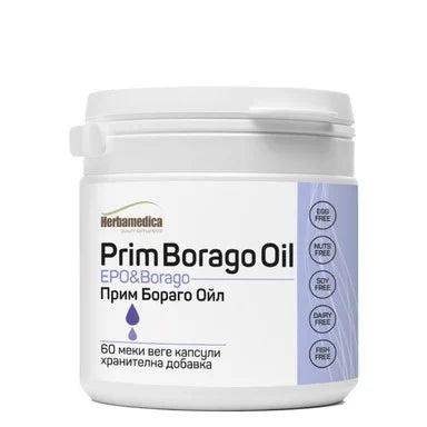 Prim Borago Oil Вечерна иглика 500 мг х60 капсули Herbamedica