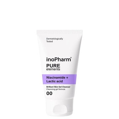 Inopharm Pure elements Почистващ гел за лице с ниацинамид и млечна киселина x150 мл