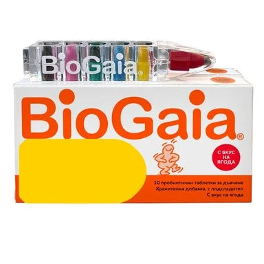 Комплект BioGaia Protectis с вкус на ягода 2х10 таблетки за дъвчене + Пастели