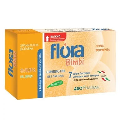 Flora Bimbi Синбиотик за повишаване на имунитета за бебета и деца х6 флакона Abopharma