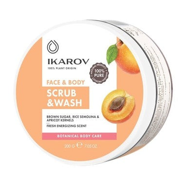 Ikarov Измивен скраб за лице и тяло кайсия х200 г
