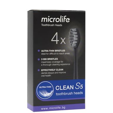 Microlife Clean S5 Soft Глави за звукова електрическа четка за зъби х4 броя