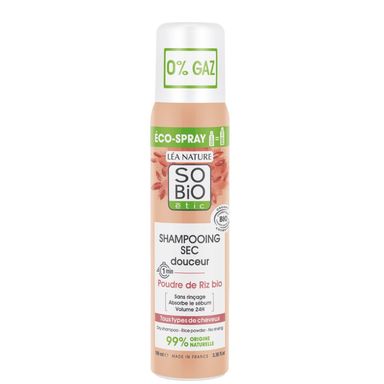 SOBiO Омекотяващ сух шампоан с оризова пудра х100 мл