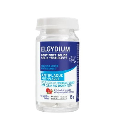 Elgydium Твърда паста за зъби против плака x60 таблетки