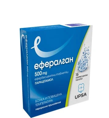 Ефералган при болка и повишена температура 500 мг x16 ефервесцентни таблетки UPSA