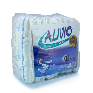 Alivio Пелени за възрастни нощни XL над 100 кг х10 броя