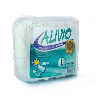 Alivio Пелени за възрастни дневни L 80-100 кг х10 броя