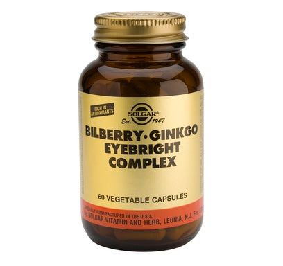 Solgar Черна боровинка гинко и очанка х60 капсули