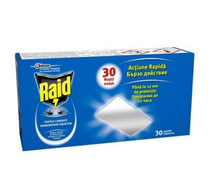 Raid Ламинирани таблетки против комари х30 броя
