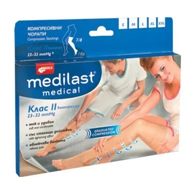 Medilast Компресивен чорап при разширени вени клас II 7/8 XXL Medica