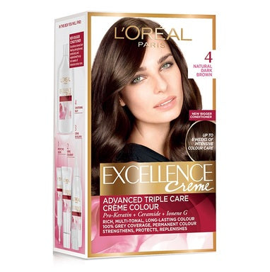 Loreal Excellence Creme Боя за коса 4 тъмно кафяв